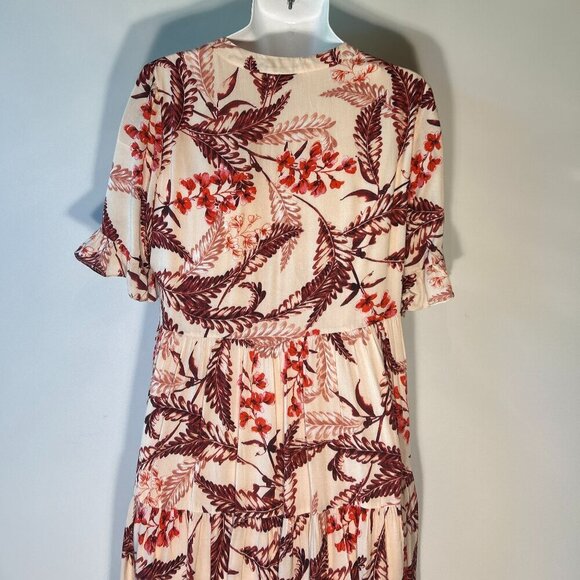 Chemieux SZ 10 Pink Floral Dress Boho Ranch Prairie Vintage Cottage - Picture 7 of 10